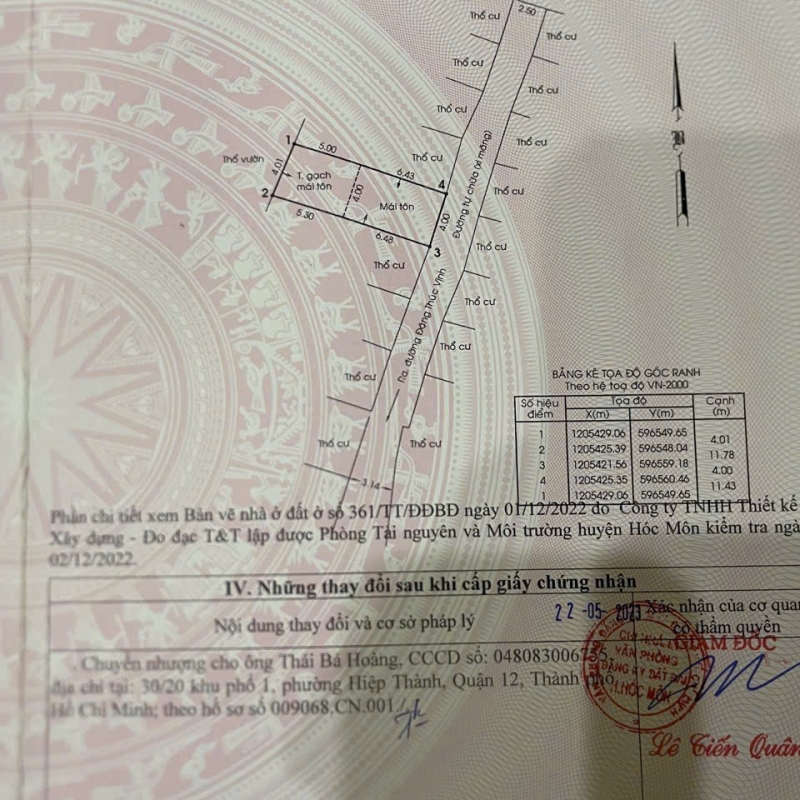 Bán nhà sổ hồng riêng Đông Thạnh